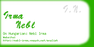 irma nebl business card